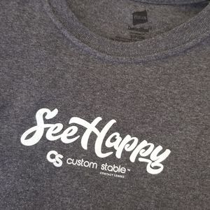 Hanes See Happy tee Grey Size Small